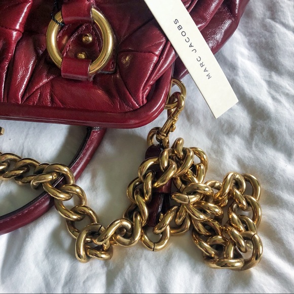 Marc Jacobs Stam leather bag in bordeaux NWT - Picture 10 of 14